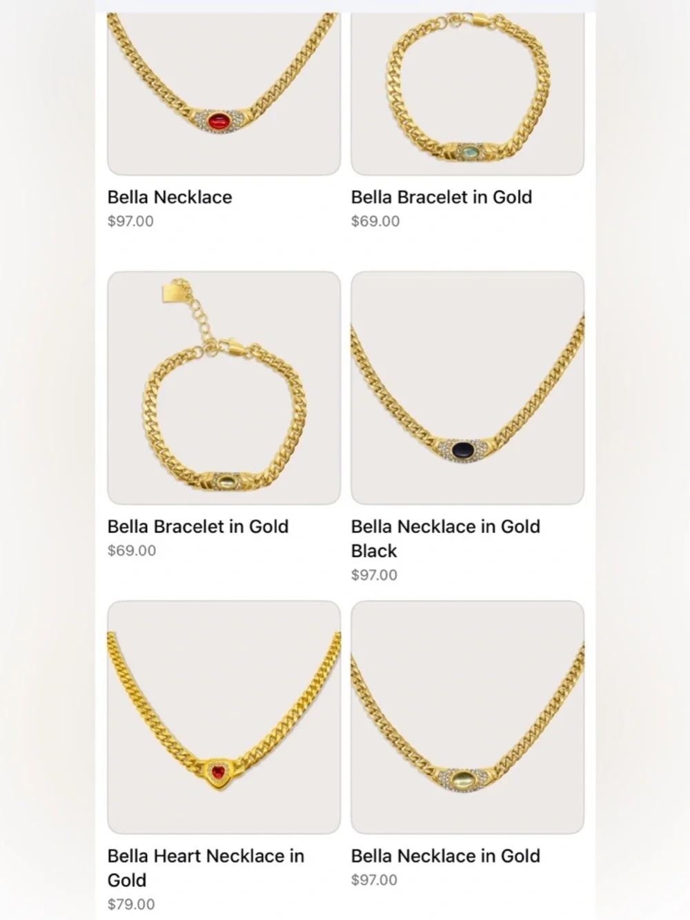 Bella Necklace and Bracelet Set-Aqua Tone - Picture 10 of 10